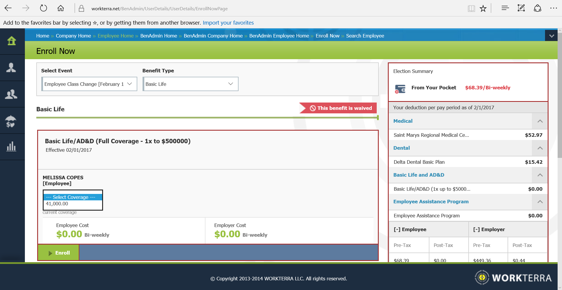 [WT8331] Basic Life/AD&D not splitting correctly Workterra Jira